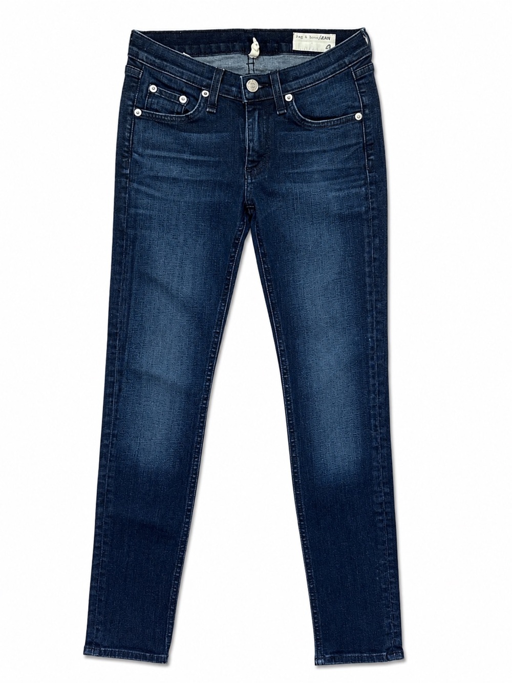 Rag & Bone Capri Jeans Size 24 Dark Wash Stretch Denim Cropped 26” Inseam